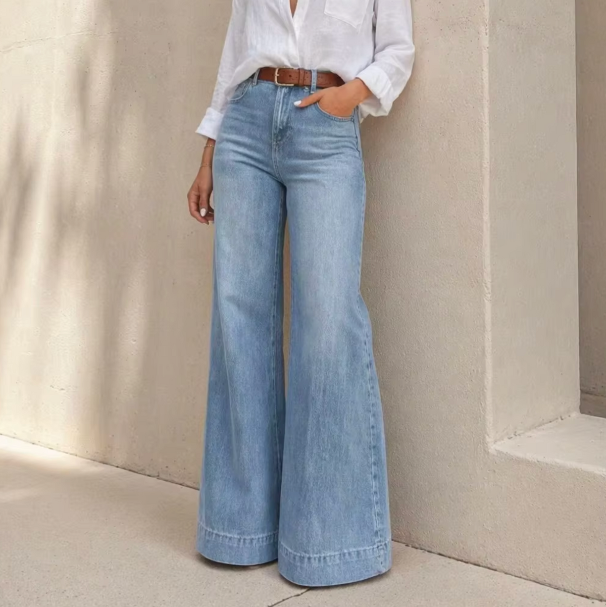 Women's High-Waisted Denim Jeans